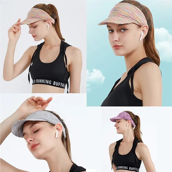 2 in 1 Soft Sun Visor Hat Sweat-Resistant Sports Headband