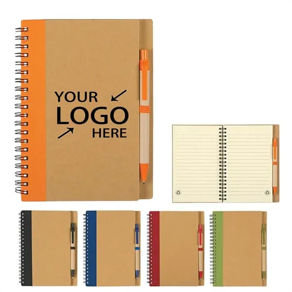 Eco-Friendly Spiral Kraft Cover Notebook