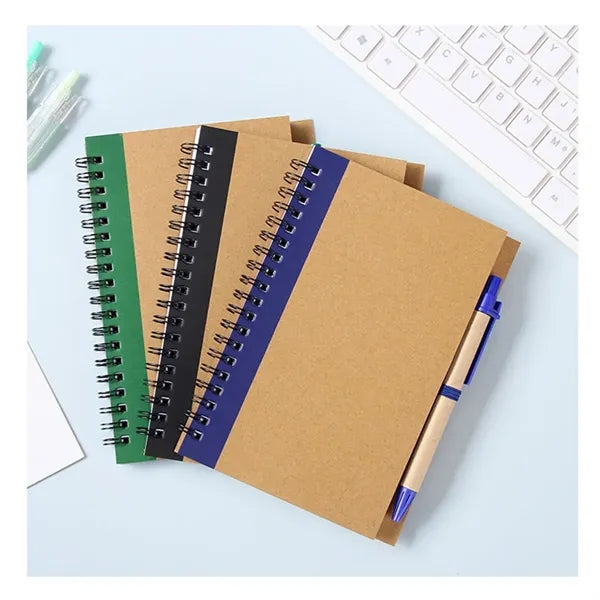 Eco-Friendly Spiral Kraft Cover Notebook