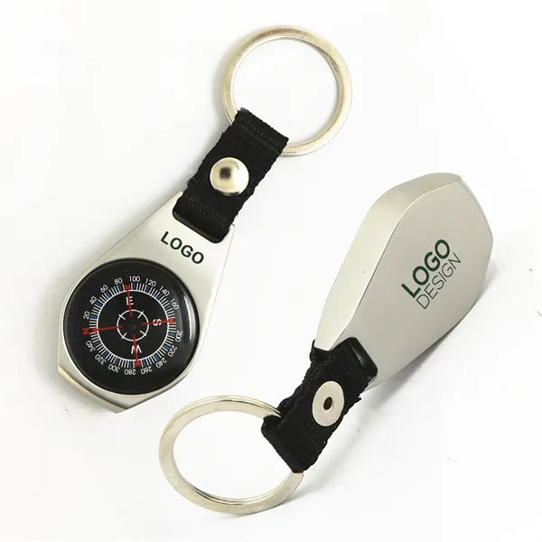 Sturdy Zinc Alloy Compass with Keychain