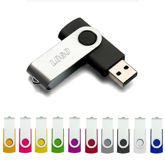 32gb USB 2.0 Flash Drive with Rotating Metal Cover