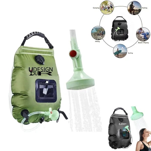 Portable solar shower bag