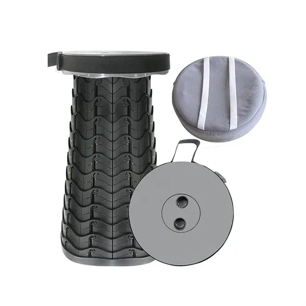 Portable Collapsible Stool with Cushion Pad