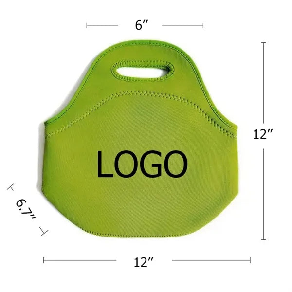 12" Zippered Neoprene Lunch Tote Bag