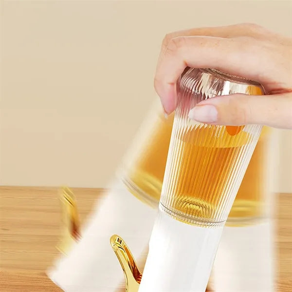 Home Kitchen High-value Glass Push-On Oil Spray Bottle