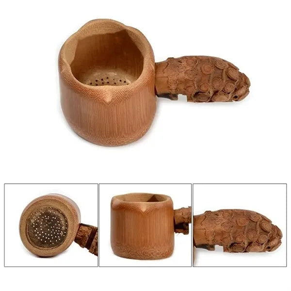 Bamboo Tea Strainer Handmade Fine Mesh Filter Infuser