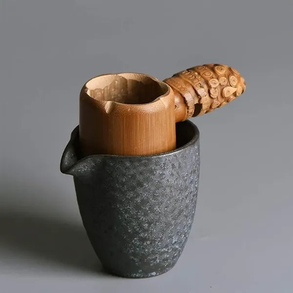 Bamboo Tea Strainer Handmade Fine Mesh Filter Infuser