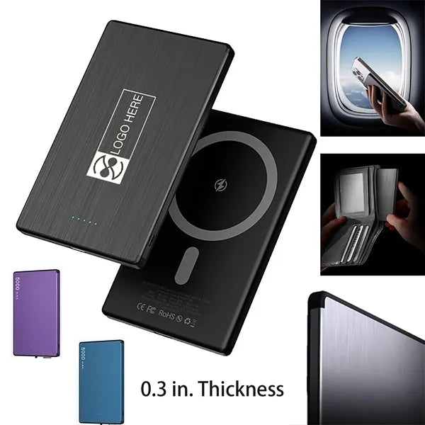 Ultra-Slim 5000mAh Magnetic Wireless Power Bank