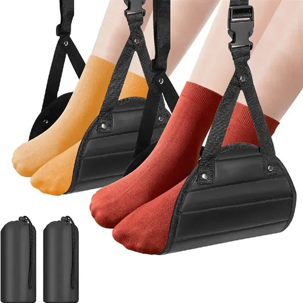 Plane Hammock Travel Memory Foam Airplane Foot Rest Portable