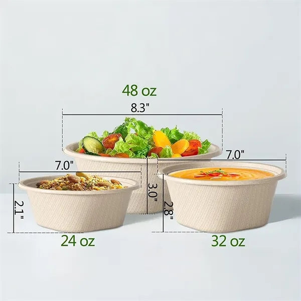 32 Oz Disposable Bowls Paper Eco-friendly