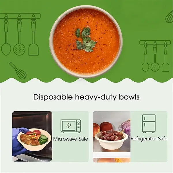 32 Oz Disposable Bowls Paper Eco-friendly