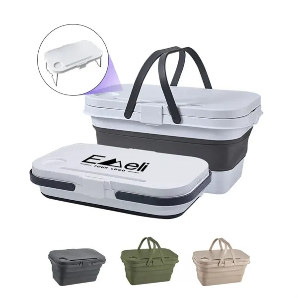 Collapsible Multicolor Picnic Basket