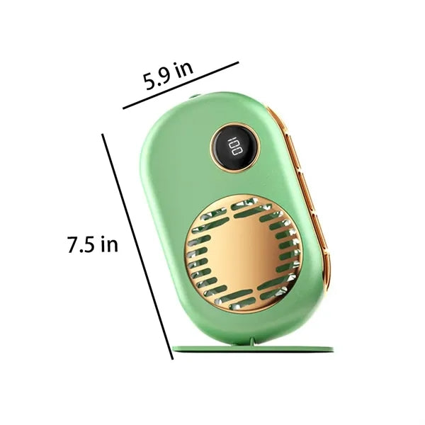 Neck Handheld USB Fan Desktop Digital Display