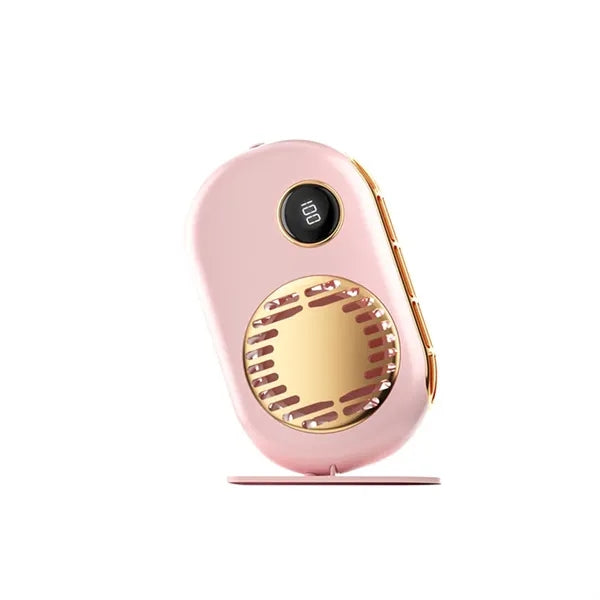 Neck Handheld USB Fan Desktop Digital Display