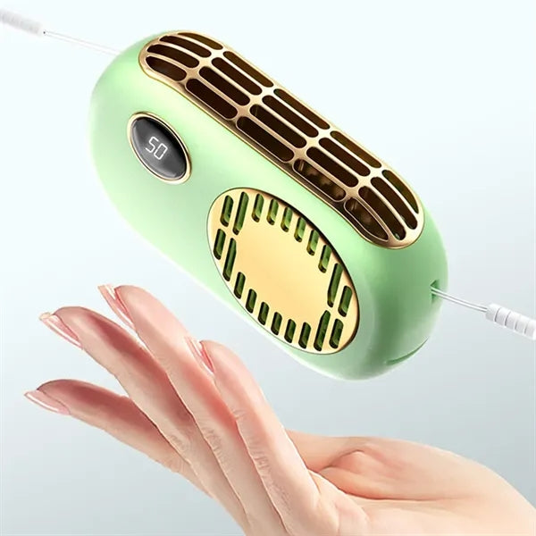 Neck Handheld USB Fan Desktop Digital Display