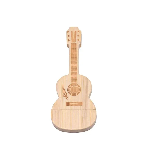 Bamboo USB Flash Drive Maple Wooden Guitar Shape