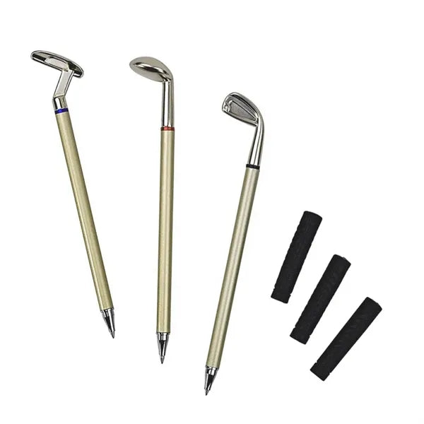 Mini Desktop Golf Pen Holder Set with Ballpoint