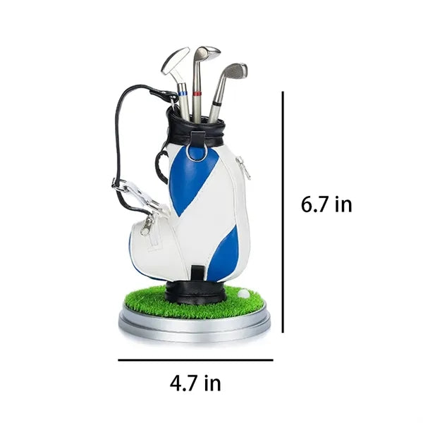 Mini Desktop Golf Pen Holder Set with Ballpoint