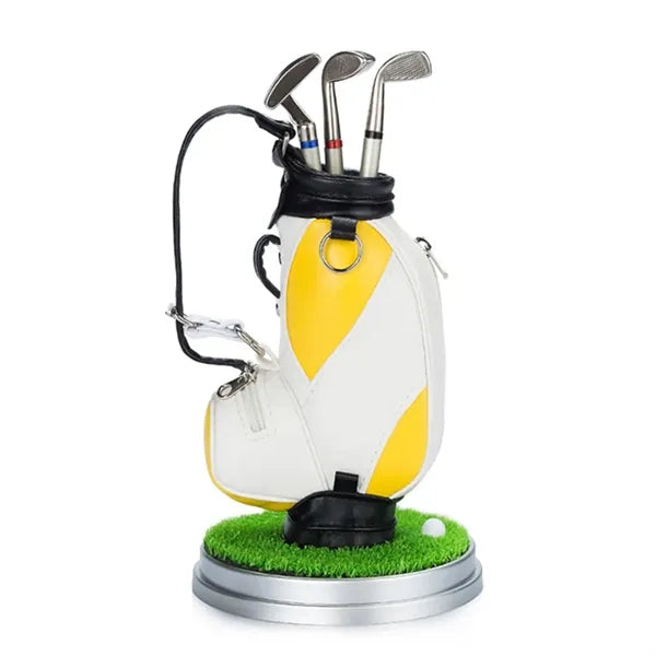 Mini Desktop Golf Pen Holder Set with Ballpoint