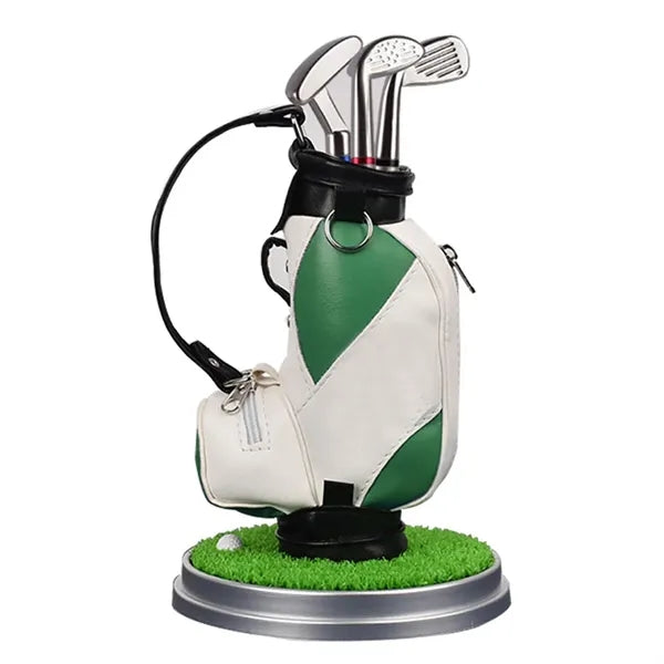 Mini Desktop Golf Pen Holder Set with Ballpoint