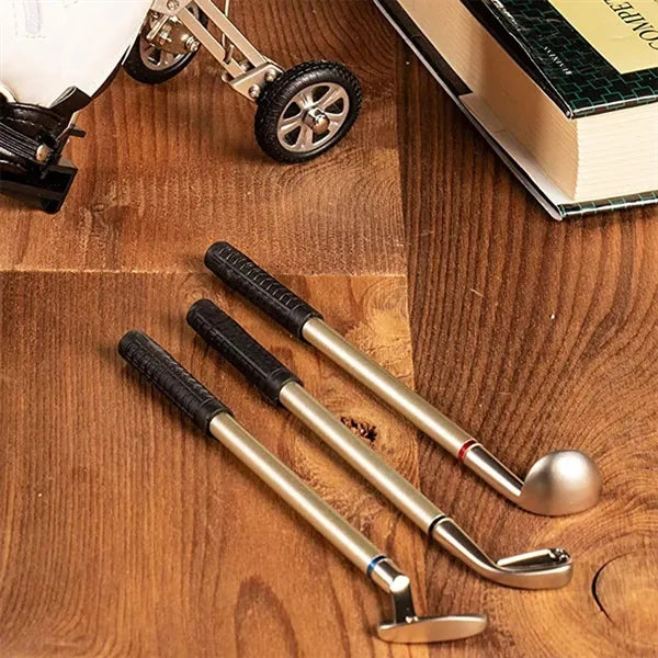 Mini Desktop Golf Pen Holder Set with Ballpoint