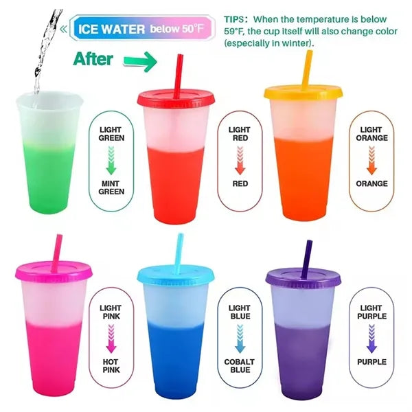 Plastic color changing cup