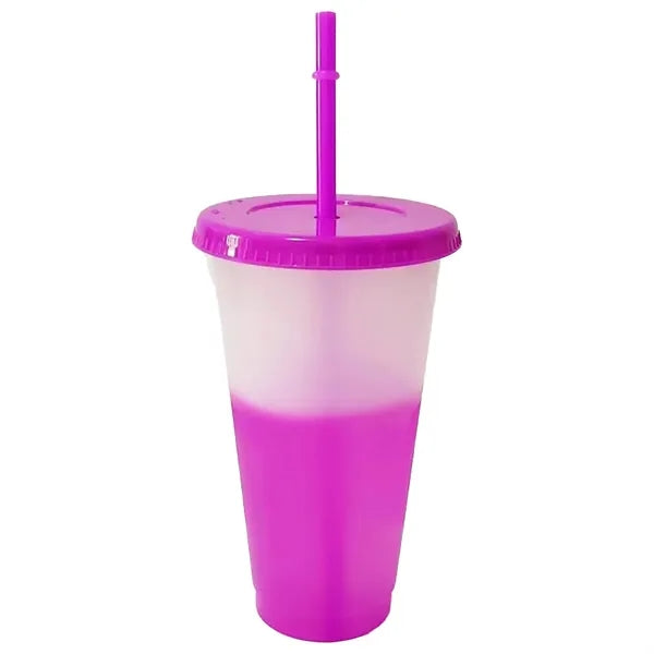 Plastic color changing cup
