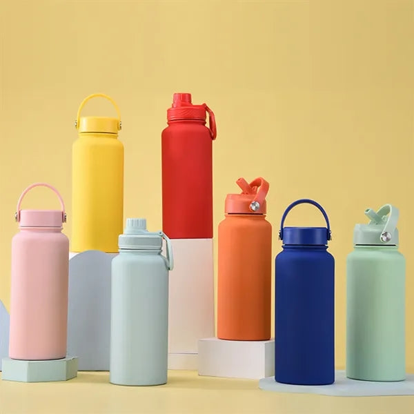 Three Lid Stainless Steel Insulated Tumbler 32 Oz.