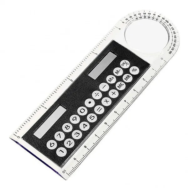 Multifunctional Solar Calculator Ruler School Supplies