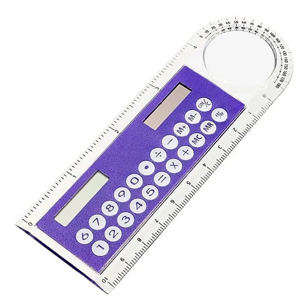 Multifunctional Solar Calculator Ruler School Supplies