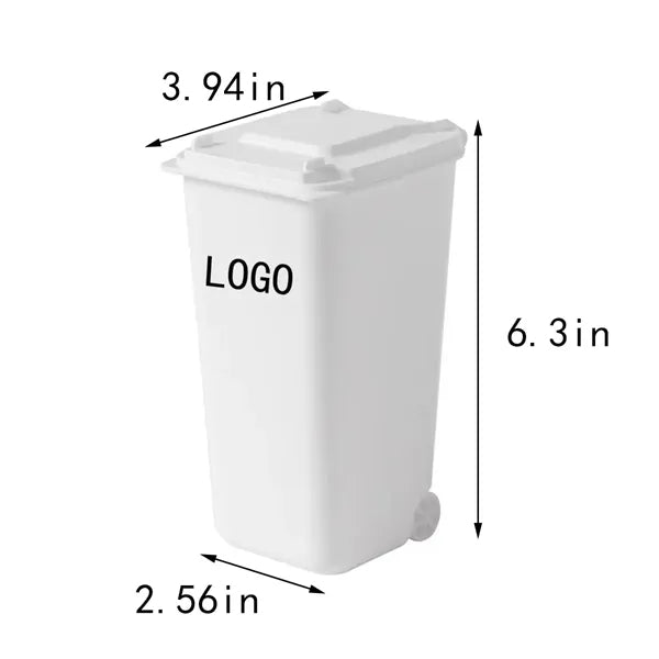 Colored Plastic Practical Mini Trash Can