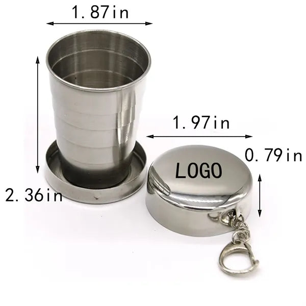 Creative Outdoor Stainless Steel Portable Folding Cup