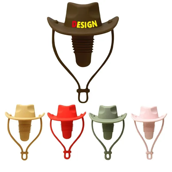 Silicone red wine stopper Western cowboy hat