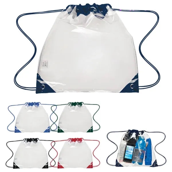 Waterproof PVC Clear Drawstring Bag