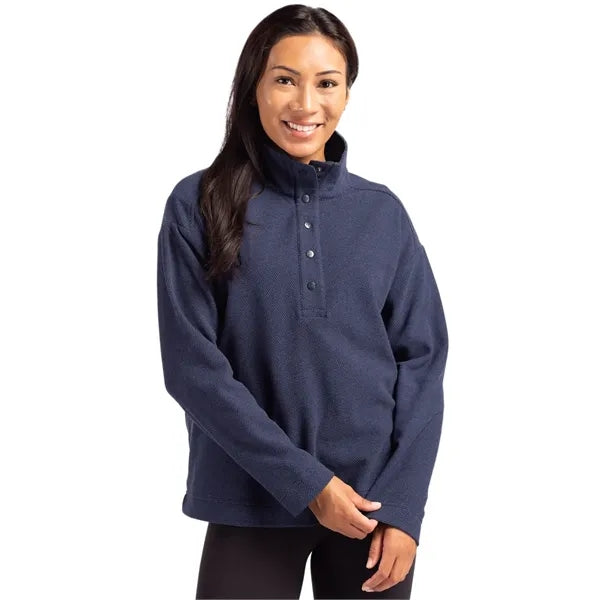 Cutter & Buck Hunts Point Recycled Fleece Womens Hybrid S...