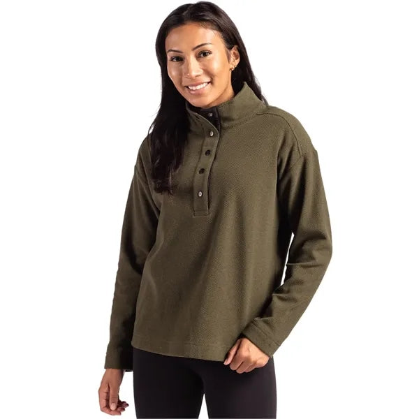 Cutter & Buck Hunts Point Recycled Fleece Womens Hybrid S...