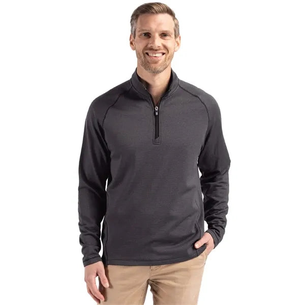 Cutter & Buck Peshastin Recycled GridFleece Mens Half Zip...