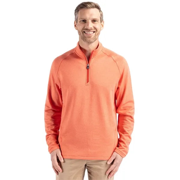 Cutter & Buck Peshastin Recycled GridFleece Mens Half Zip...