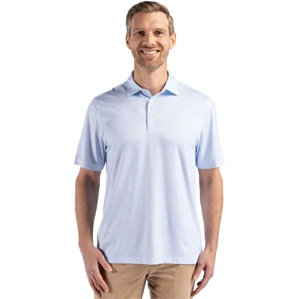 Cutter & Buck Pike Recycled Diamond Dot Print Mens Polo