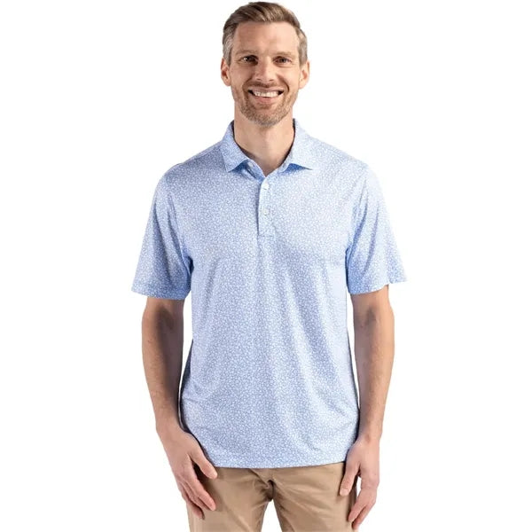 Cutter & Buck Pike Recycled Flora Print Mens Polo