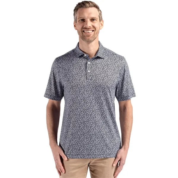 Cutter & Buck Pike Recycled Flora Print Mens Polo