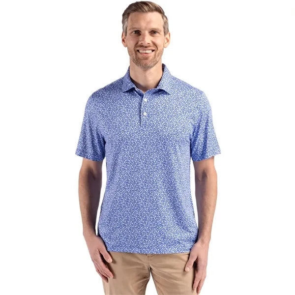 Cutter & Buck Pike Recycled Flora Print Mens Polo
