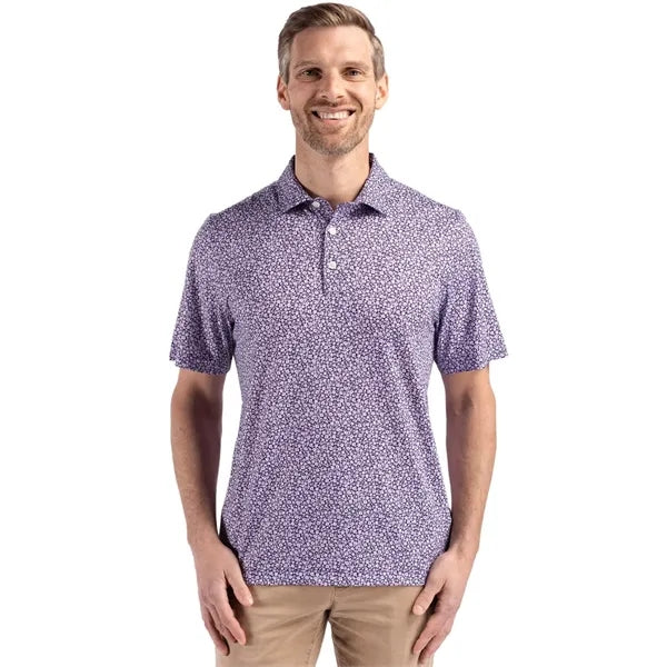 Cutter & Buck Pike Recycled Flora Print Mens Polo