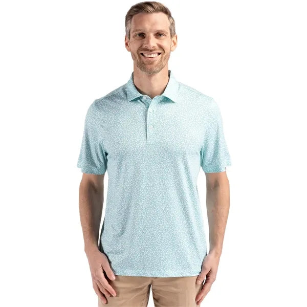 Cutter & Buck Pike Recycled Flora Print Mens Polo