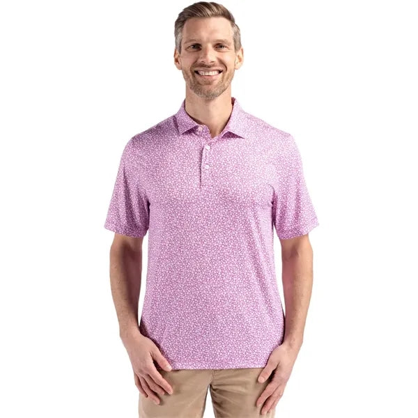 Cutter & Buck Pike Recycled Flora Print Mens Polo