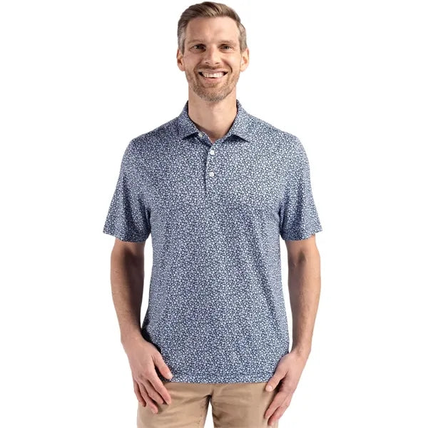Cutter & Buck Pike Recycled Flora Print Mens Polo