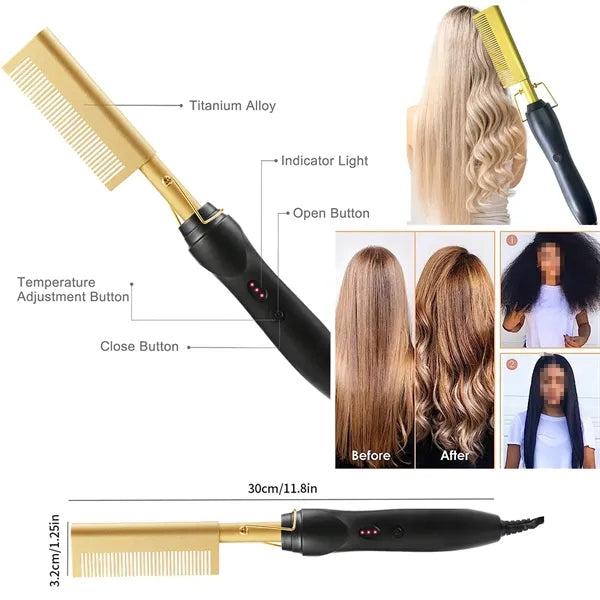 Multi-functional Heating Copper Comb