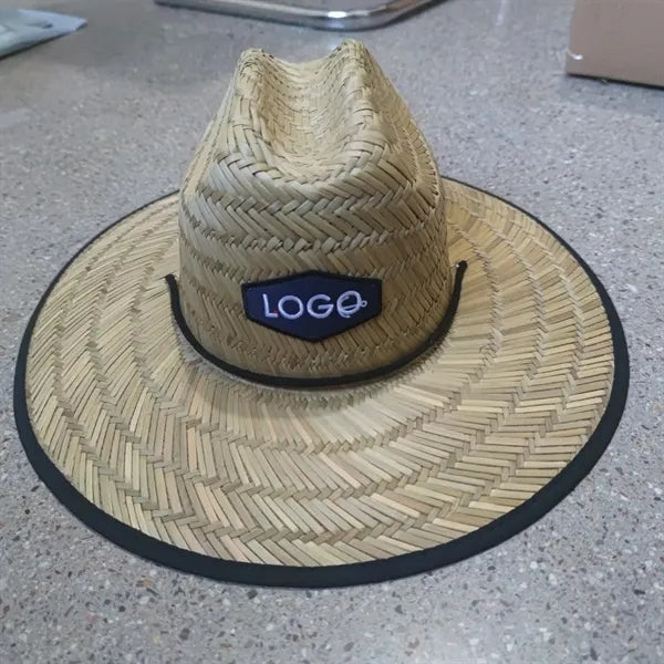 Natural Straw Hats with Patch
