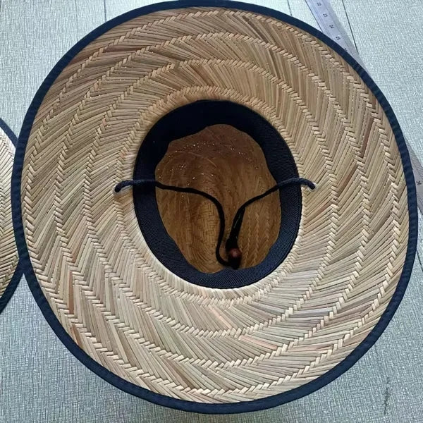 Natural Straw Hats with Patch
