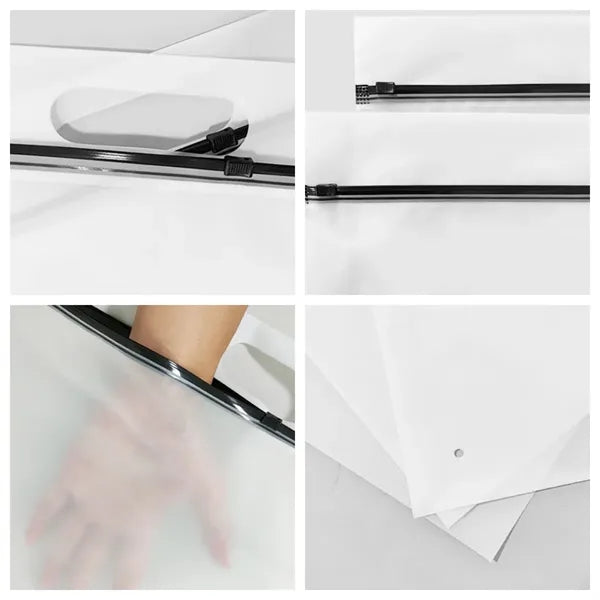 Clear Frosted Zip Lock Tote Bag